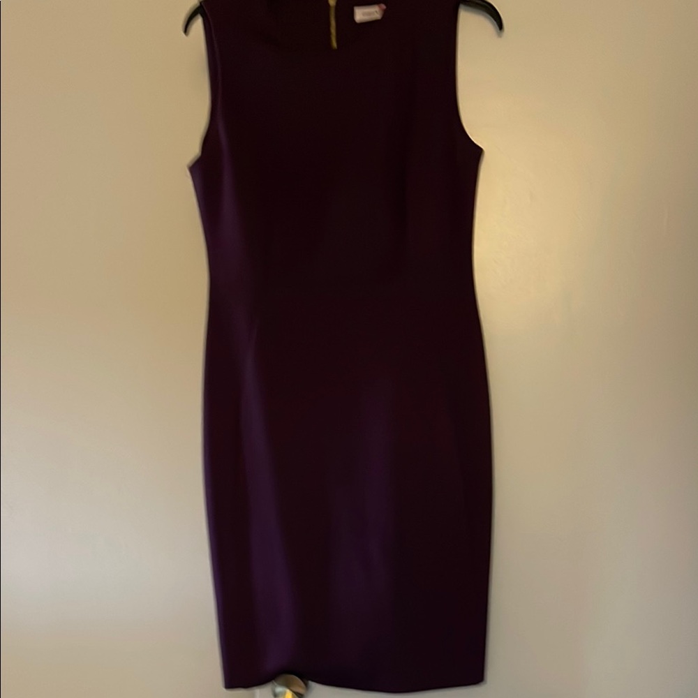 Calvin Klein Purple Sheath Midi Dress